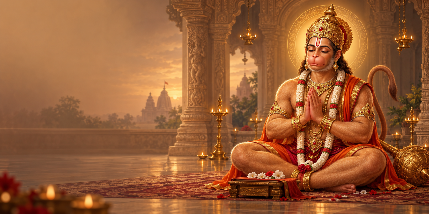ध्यानमग्न श्री हनुमान जी